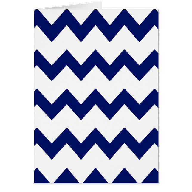 Navy White Chevrons Card (Front)