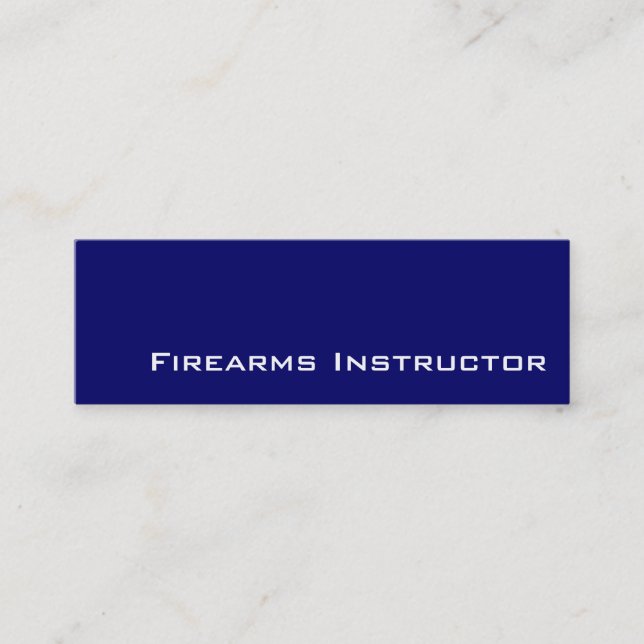 Navy white Firearms Instructor business cards (Front)
