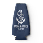 Navy & White Nautical Rope & Anchor Wedding Favour