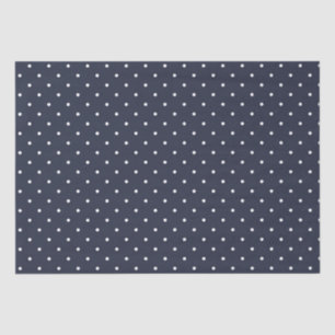 Navy White Polka Dots Tissue Paper