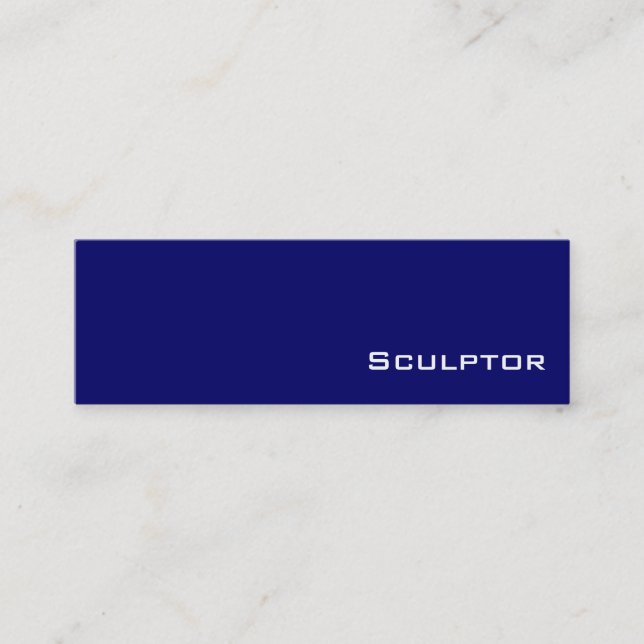 Navy white Sculptor business cards (Front)