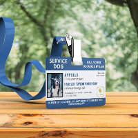 Navy White Service Dog Logo & Photo ID