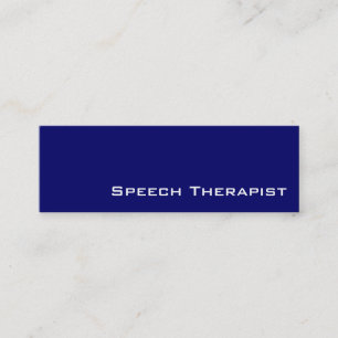 Navy white speech therapist business cards