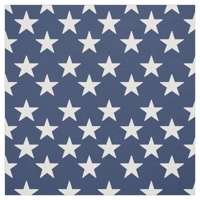 Navy White Stars Fabric (Swatch)