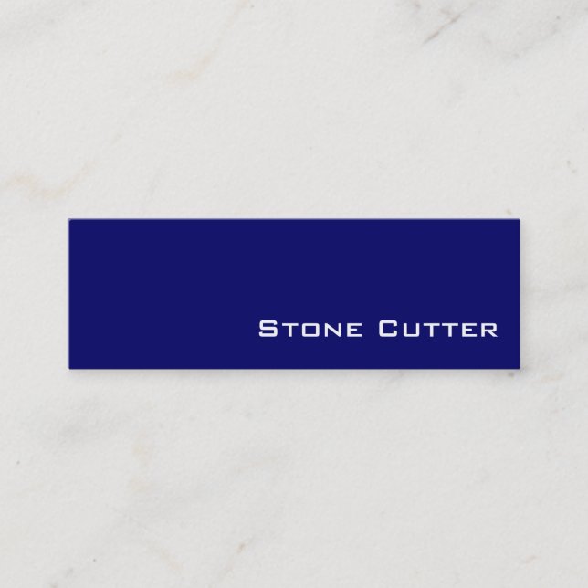 Navy white Stone Cutter business cards (Front)