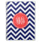 Navy Wht LG Chevron Coral Red Vine Script Monogram