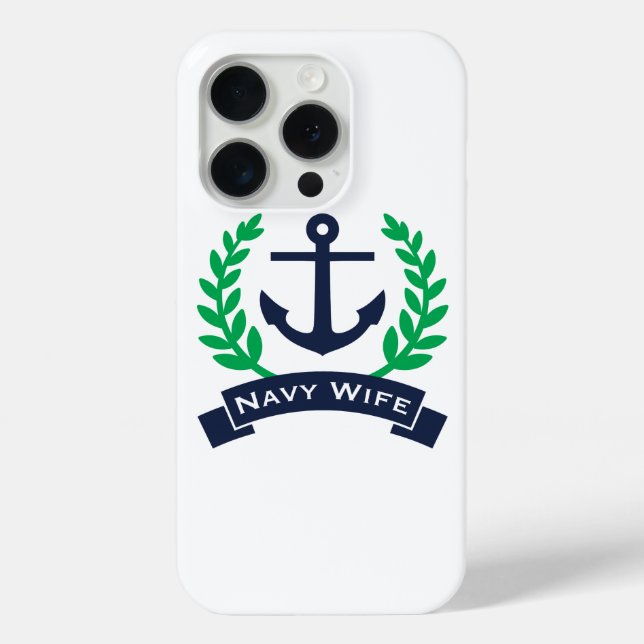 Navy Wife Anchor Case-Mate iPhone Case (Back)