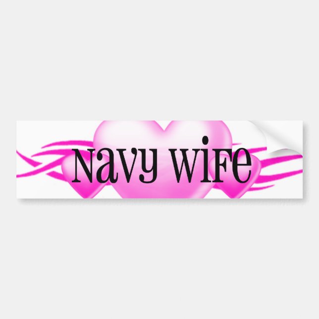Navy Wife Bumper Sticker (Front)