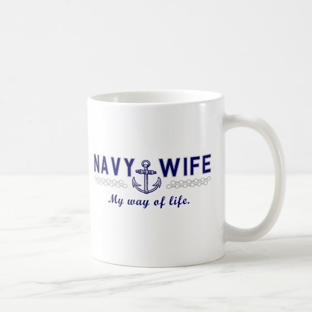 NAVY WIFE COFFEE MUG (Right)