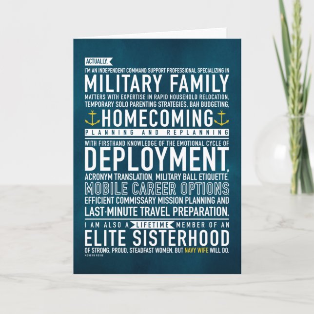 Navy Wife Will Do - Greeting Card (Front)