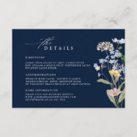 Navy wildflower wedding templa Wedding Details
