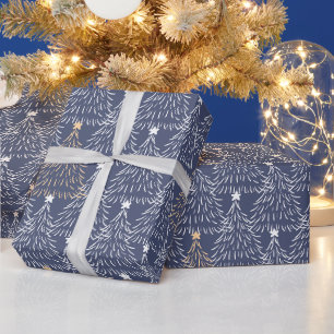 Navy Winter Christmas Wrapping Paper