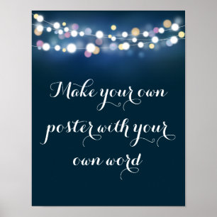 navy with light Make Your Own Poster Print