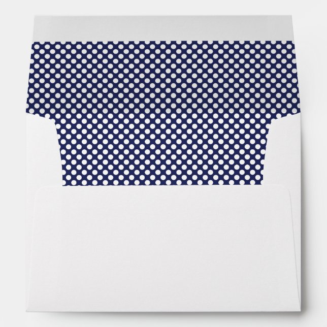 Navy with White Polka Dots - Envelope (Back (Bottom))