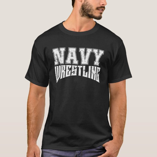 NAVY Wrestling - Funny Wrestling Pullover Hoodie_1 (Front)