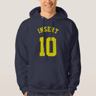 Navy & Yellow Adults | Sports Jersey Design Hoodie