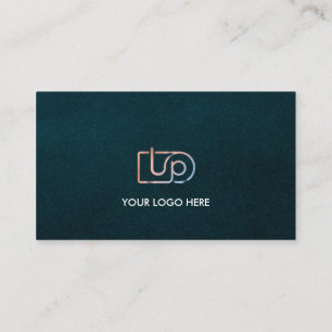 Navy Yellow Simple Professional Business Card
