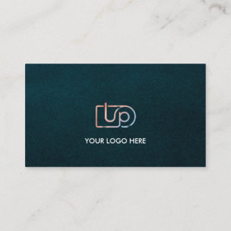 Navy Yellow Simple Professional Business Card