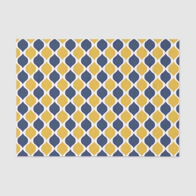 Navy & Yellow Tissue Paper (Front)