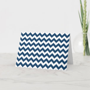 Navy Zigzag, Navy Chevron, Geometric Pattern Card