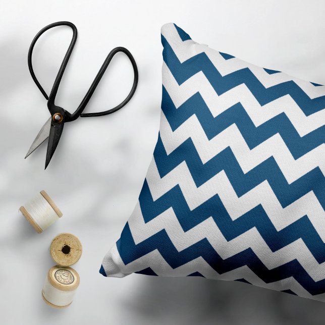 Navy Zigzag, Navy Chevron, Geometric Pattern Pillowcase (Creator Uploaded)