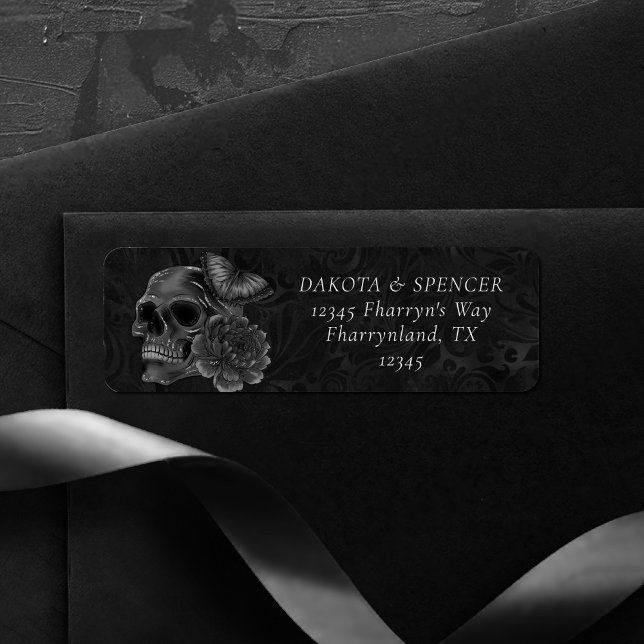 Navy Zodiac Magic | Dark Blue Gothic Skull Roses (Creator Uploaded)