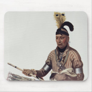 Naw-Kaw or 'Wood', a Winnebago Chief Mouse Mat