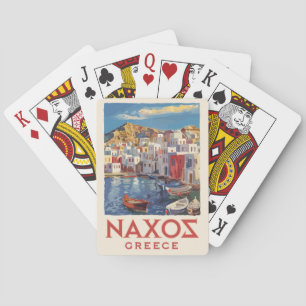 Naxos Greece Painterly Travel Art Vintage Playing Cards