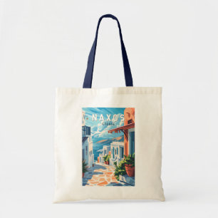 Naxos Greece Travel Art Vintage Tote Bag