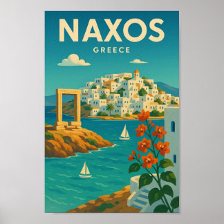 Naxos Greece Vibrant Poster