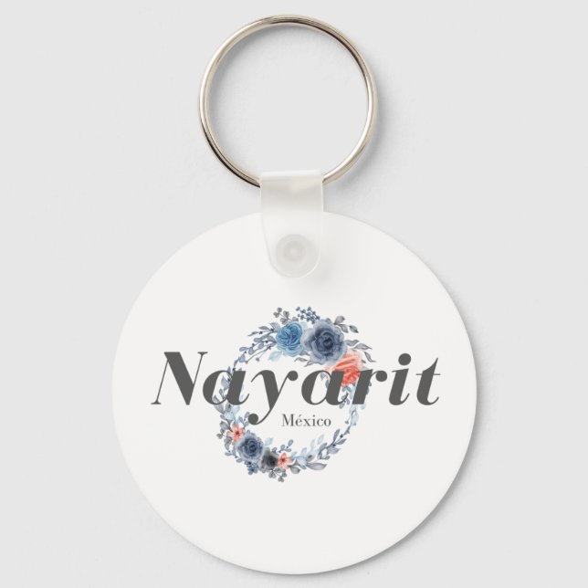 Nayarit Mexico Travel Destination Bridesmaid  Key Ring (Front)