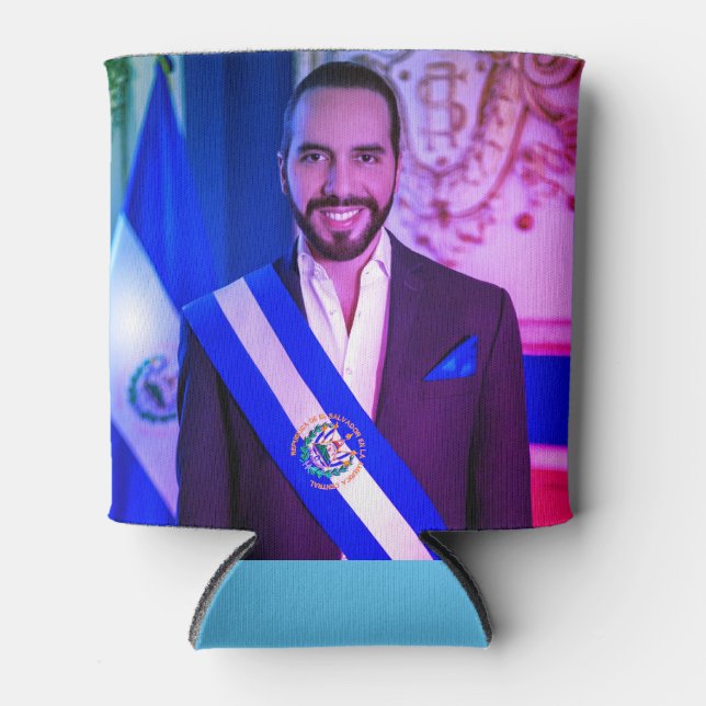 Nayib Bukele, President of El Salvadore Can Cooler (Front)