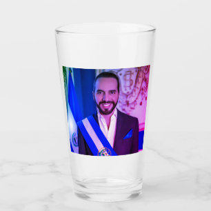 Nayib Bukele, President of El Salvadore Glass