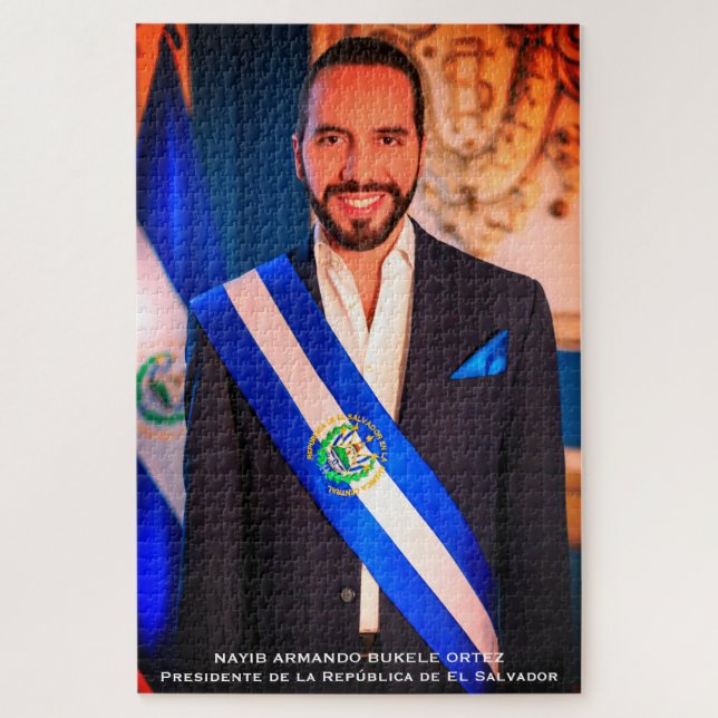 Nayib Bukele, President of El Salvadore Jigsaw Puzzle (Vertical)