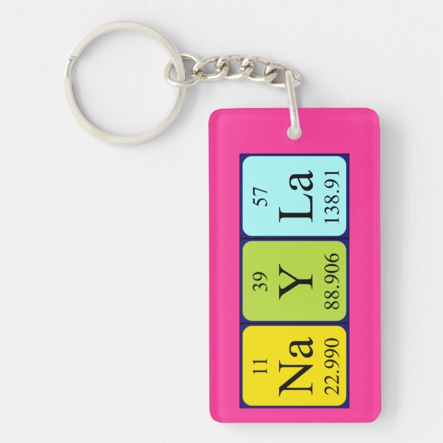 Nayla periodic table name keyring (Front)