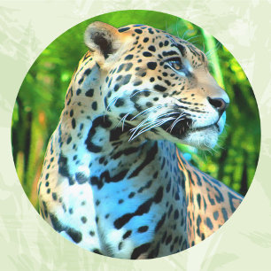 Nayla the Jaguar Classic Round Sticker