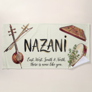 Nazani "None Like You" Beach Towel