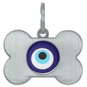 Nazar amulet (nazar boncuğu) pet name tag