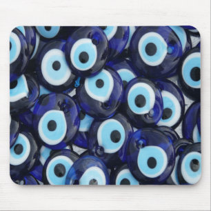 Nazar Amulets Evil Eye Stones Blue Pattern Mouse Mat