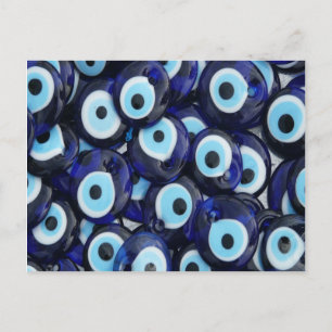 Nazar Amulets Evil Eye Stones Blue Pattern Postcard