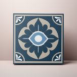 Nazar Evil Eye Azulejo Ceramic Tile<br><div class="desc">Decorate the office with this Nazar Evil Eye Azulejo design. You can customise this further by clicking on the "PERSONALIZE" button. Change the background colour if you like. For further questions please contact us at ThePaperieGarden@gmail.com.</div>