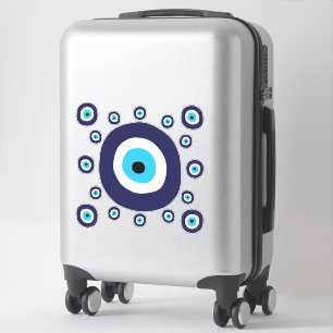 Nazar Evil Eye Circles Pattern Mediterranean Blue