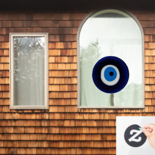 Nazar Evil Eye Protection Amulet Blue Bead Symbol  Window Cling