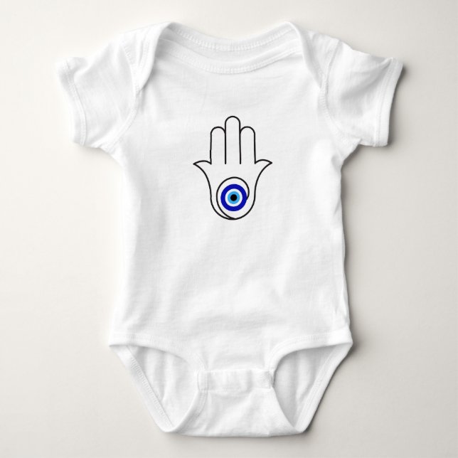 Nazar Evil Eye Protection Baby Bodysuit (Front)
