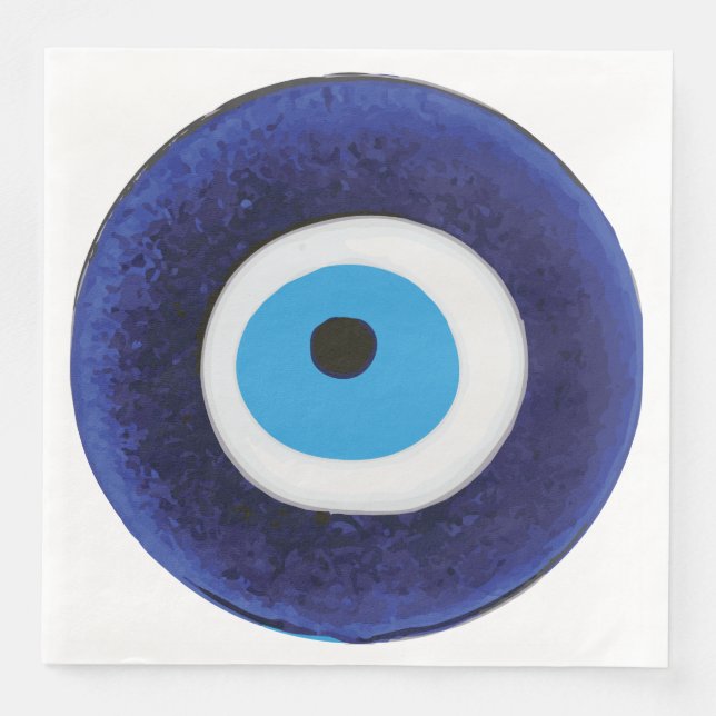 Nazar Evil Eye Protection Symbol Napkin (Front)