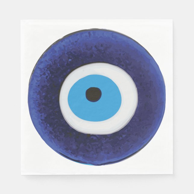 Nazar Evil Eye Protection Symbol Napkin (Front)