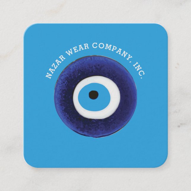 Nazar Evil Eye Protection Symbol Square Business C Square Business Card (Front)