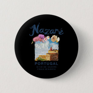Nazare Portugal Praia Do Norte Vintage Surfing 6 Cm Round Badge