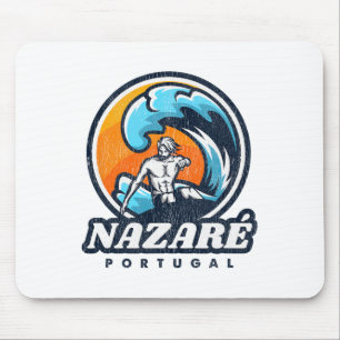 Nazare Portugal Surfing Competition Vintage Surf S Mouse Mat