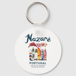 Nazare Portugal Vintage Surfing _4  Key Ring